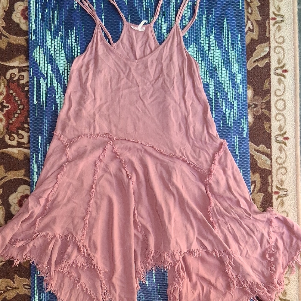 Free People Pink Mini Asymetrical Fairy Dress Small